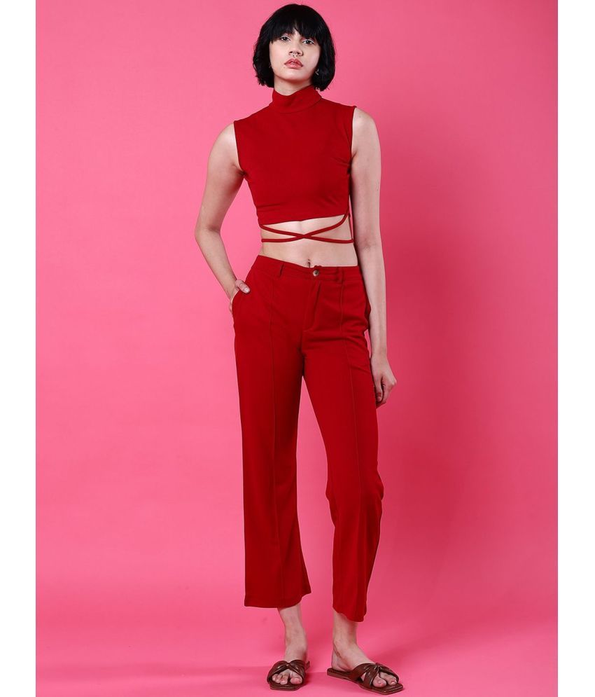     			Freehand Women Top Trouser Co-Ord Set ( Pack of 1 , Red )