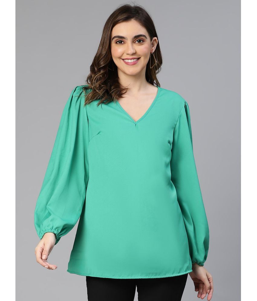     			Oxolloxo Green Polyester Women's Regular Top ( Pack of 1 )