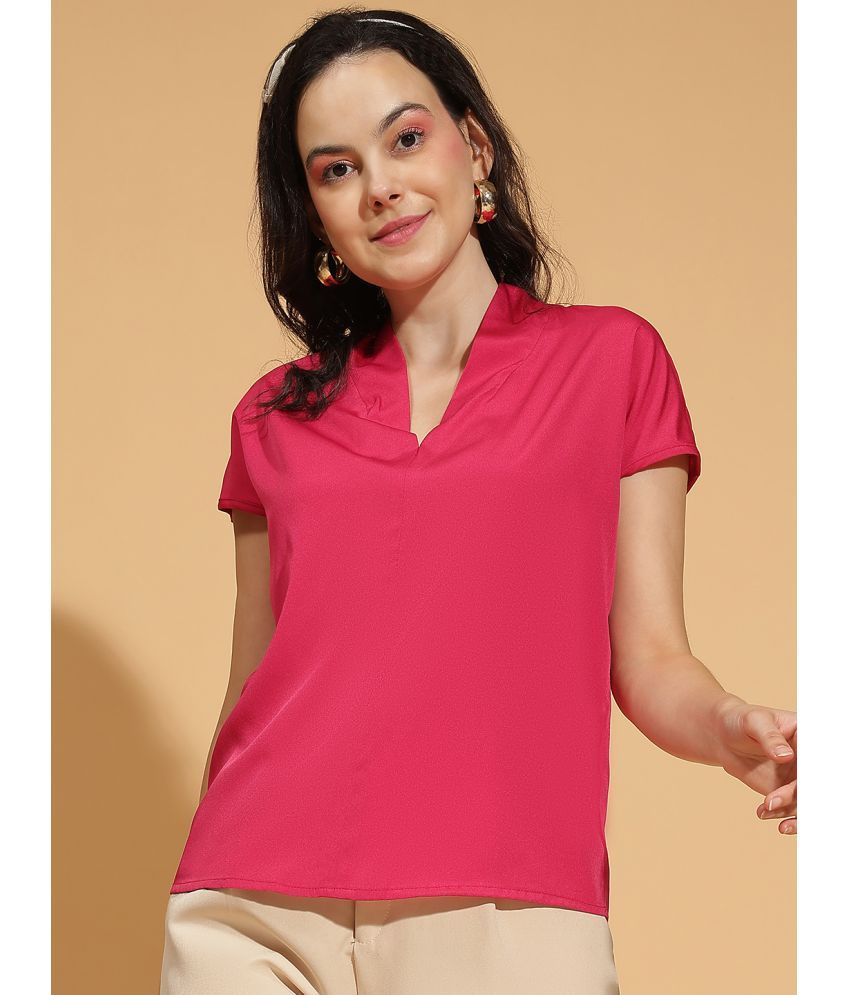     			Oxolloxo Pink Polyester Women's Regular Top ( Pack of 1 )