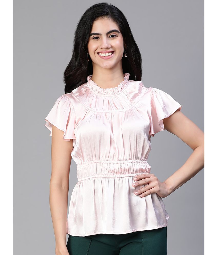     			Oxolloxo Rose Gold Satin Women's Regular Top ( Pack of 1 )