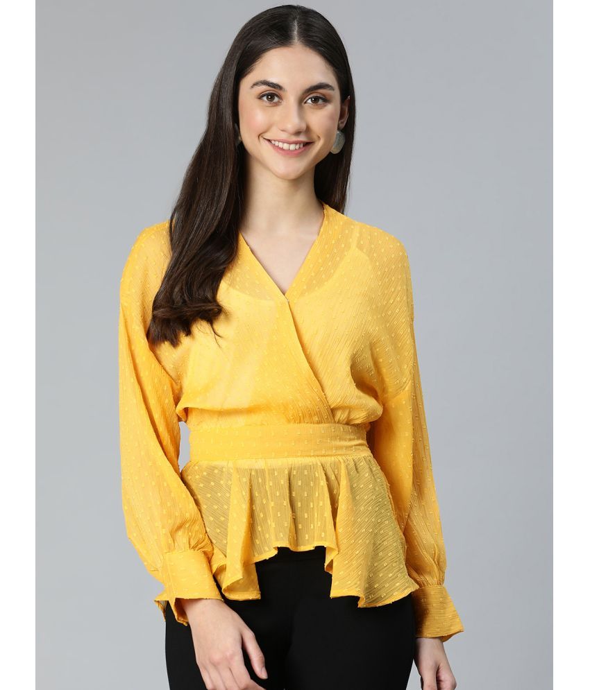     			Oxolloxo Yellow Polyester Women's Regular Top ( Pack of 1 )