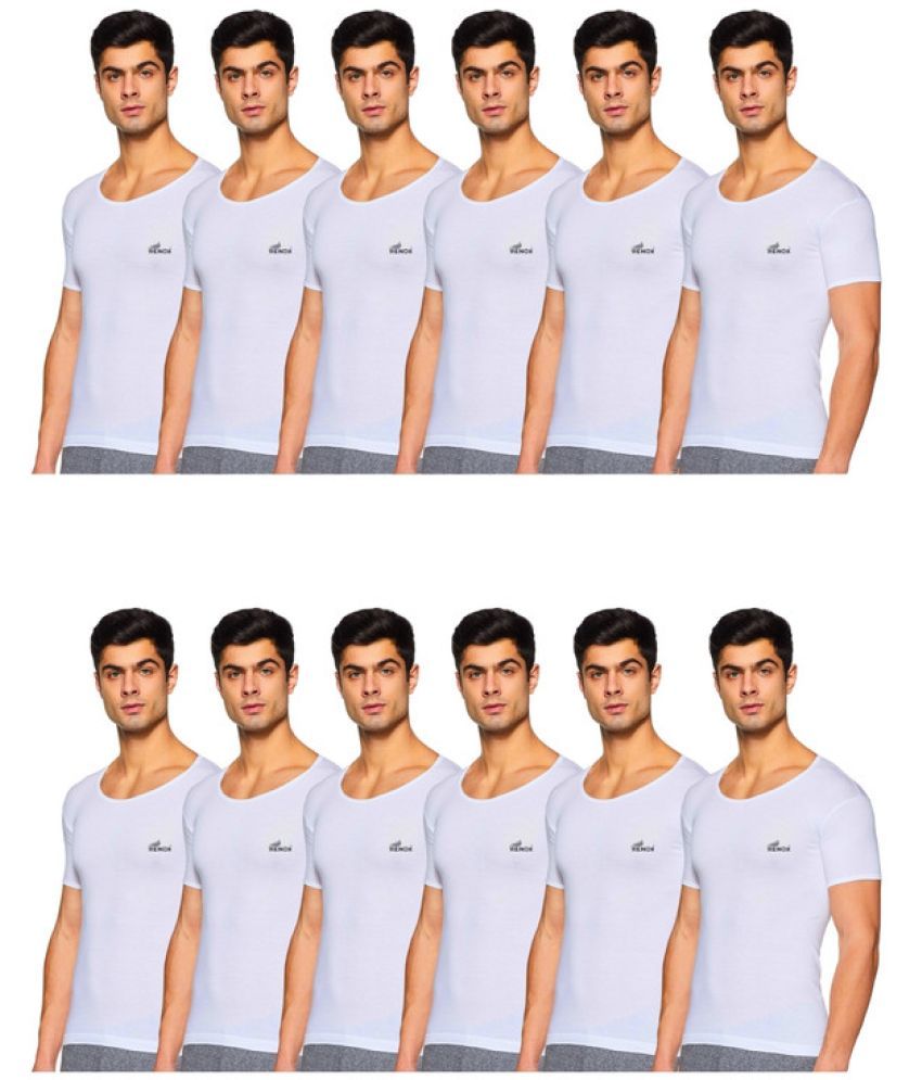     			Renox Pack of 5 Cotton Tank For Men ( White )