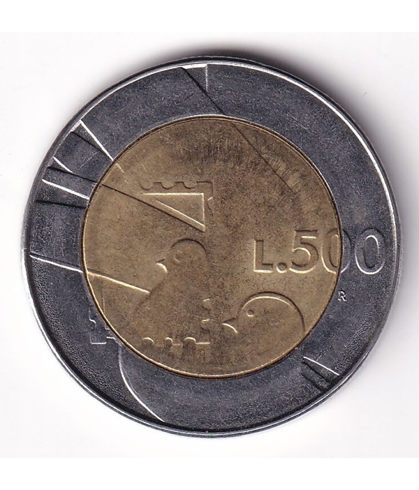     			500 Lire SAN MARINO 1990 YEAR Bi Metallic Coin