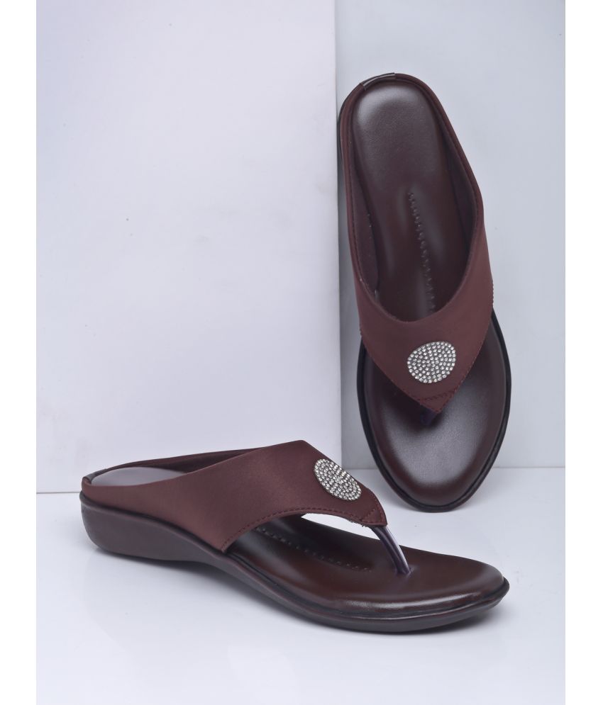     			Aroom Brown Women's Flats