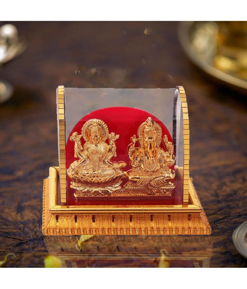     			Awesome Craft Glass Laxmi Ganesh Idol ( 10 cm )