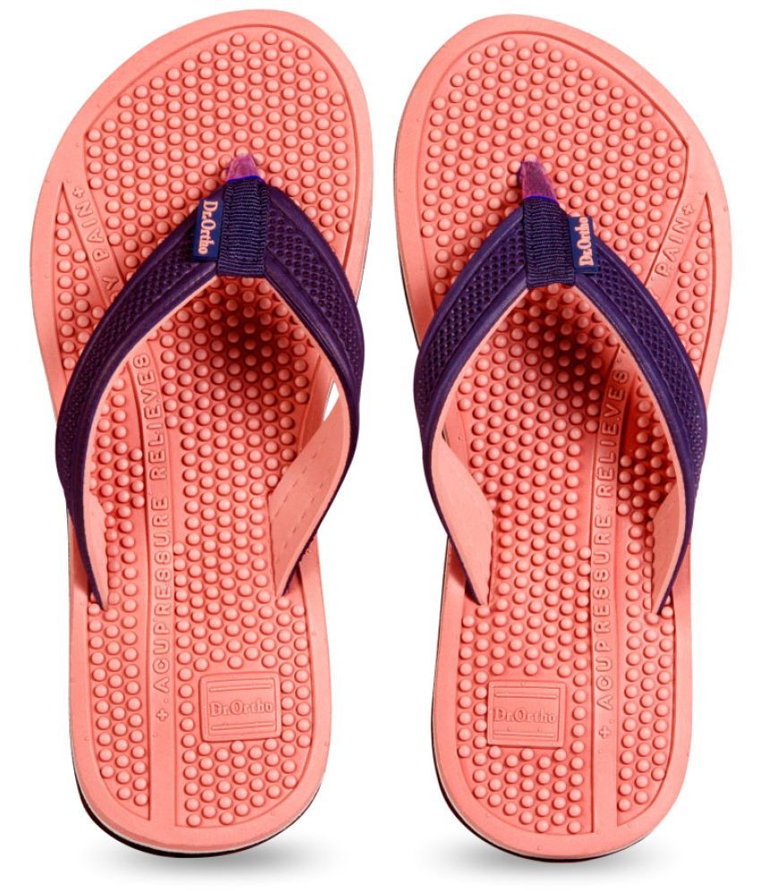     			Dr.Ortho Slippers Pink Women's Massage Flip Flop