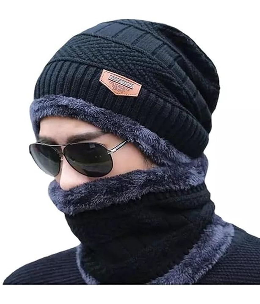     			M.B Tading Pack of 1 Woollen Men's Cap ( Black )