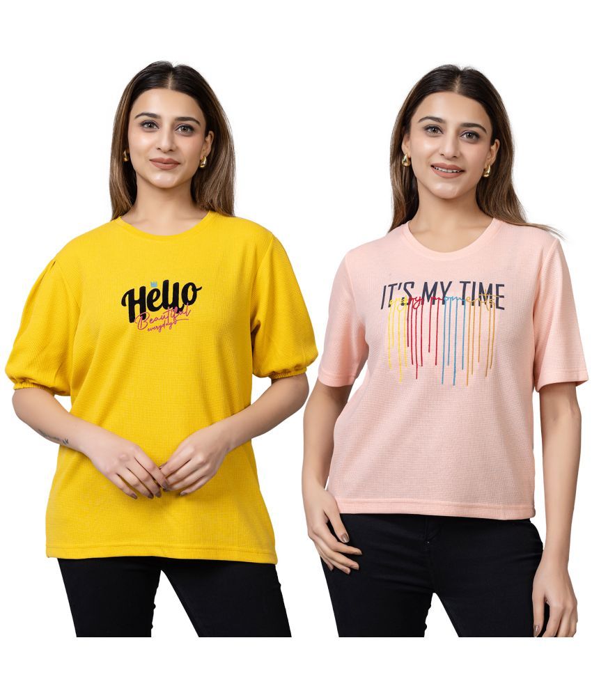     			PROBASIC Pack of 2 Cotton Blend Women's T-Shirt ( Multicolor 6 )