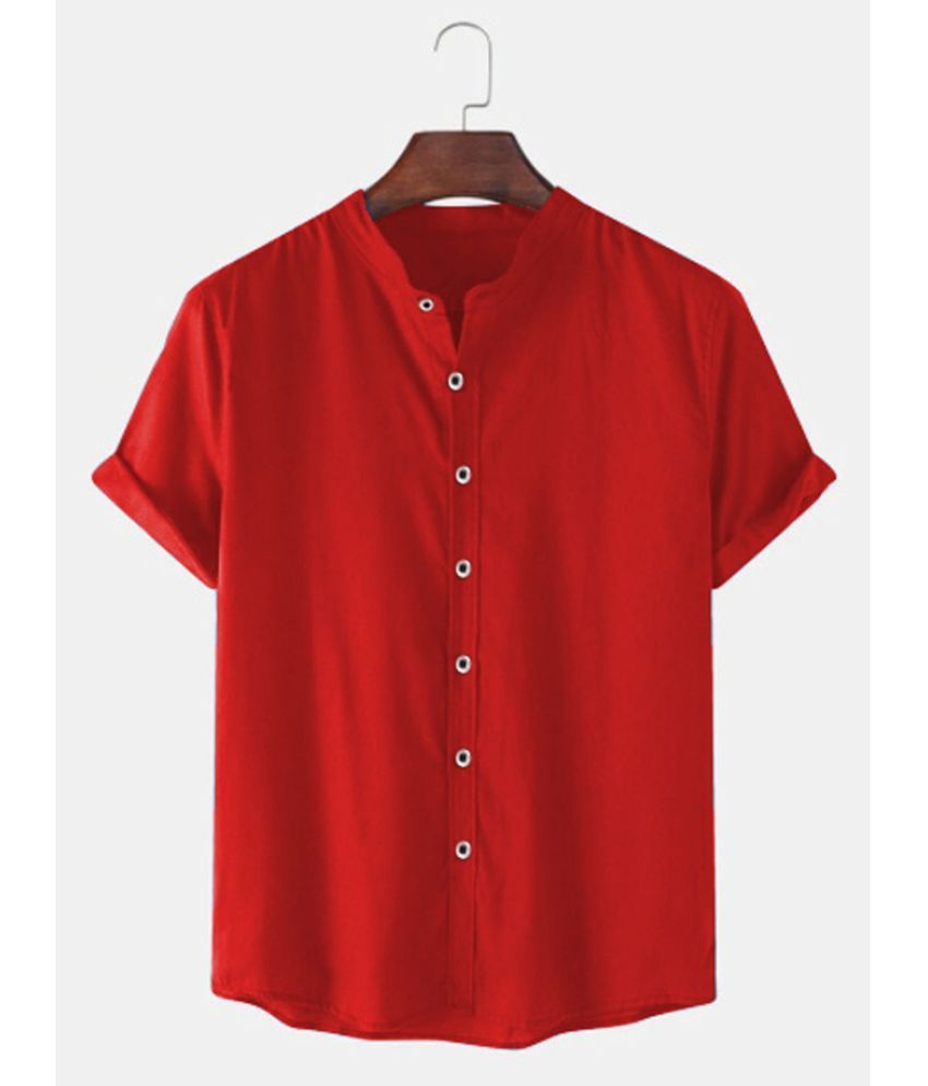     			Try This Cotton Blend Regular Fit Solids Half Sleeves Men's Casual Shirt - Red ( Pack of 1 )