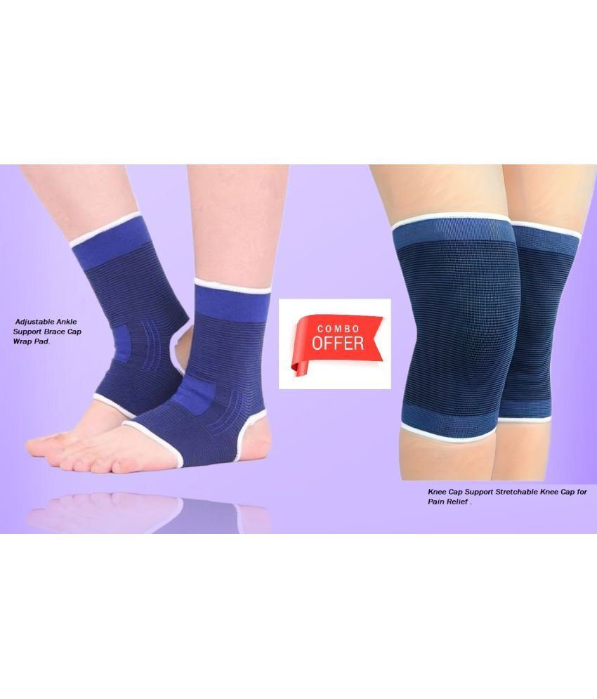     			purple dust Unisex Sports Knee Supports Pair of 2 Multicolor ( Free Size - Size )