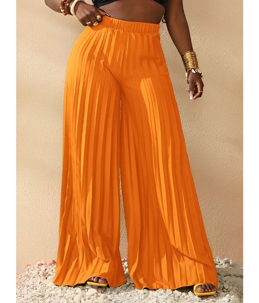     			Kintu Parantu Pack of 1 Polyester Straight Women's Palazzos ( Yellow )