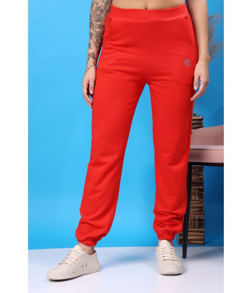     			TQH Pack of 1 Cotton Blend Regular Women's Casual Pants ( Red )