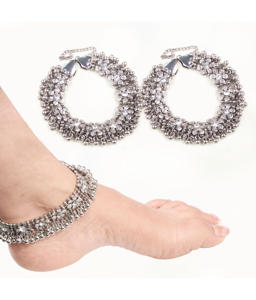     			Unicorn Silver Anklets ( Pack of 1 )