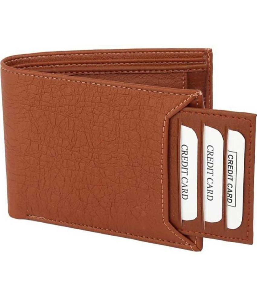     			Classic World 100% Leather Solid Men's RFID Wallet With 6 Slots For Card ( Tan , Pack of 1 )