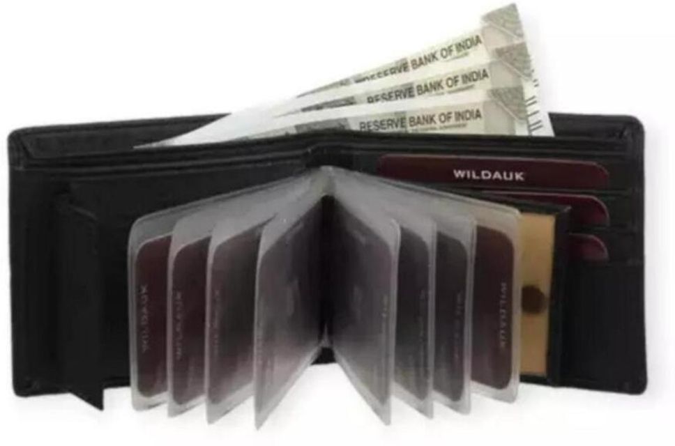     			Classic World PU Printed Men's RFID Wallet With 10 Slots For Card ( Brown , Pack of 1 )