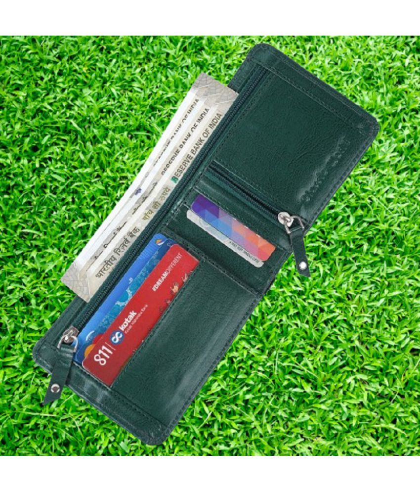     			Classic World PU Self Design Men's RFID Wallet With 6 Slots For Card ( Green , Pack of 1 )