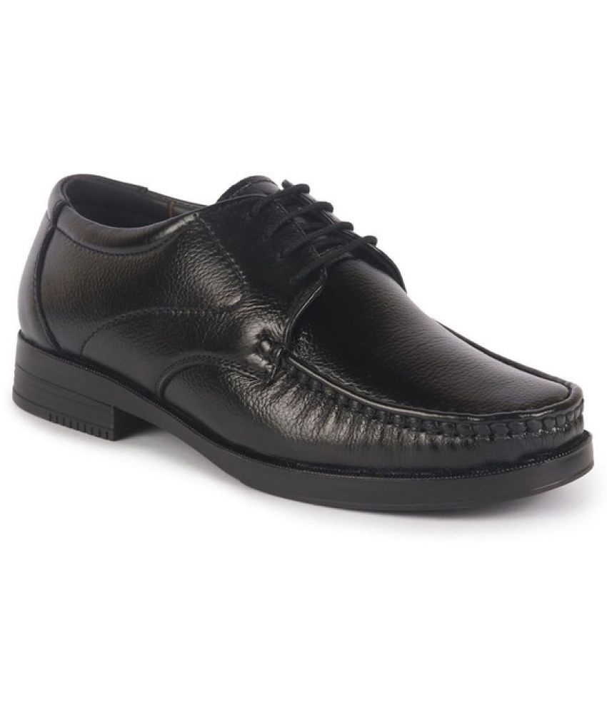     			Fausto Black Men's Derby Formal Shoes