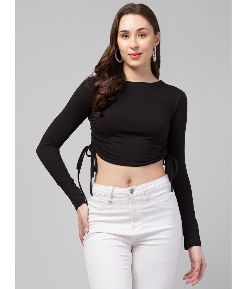     			Kulfi Black Cotton Blend Women's Crop Top ( Pack of 1 )