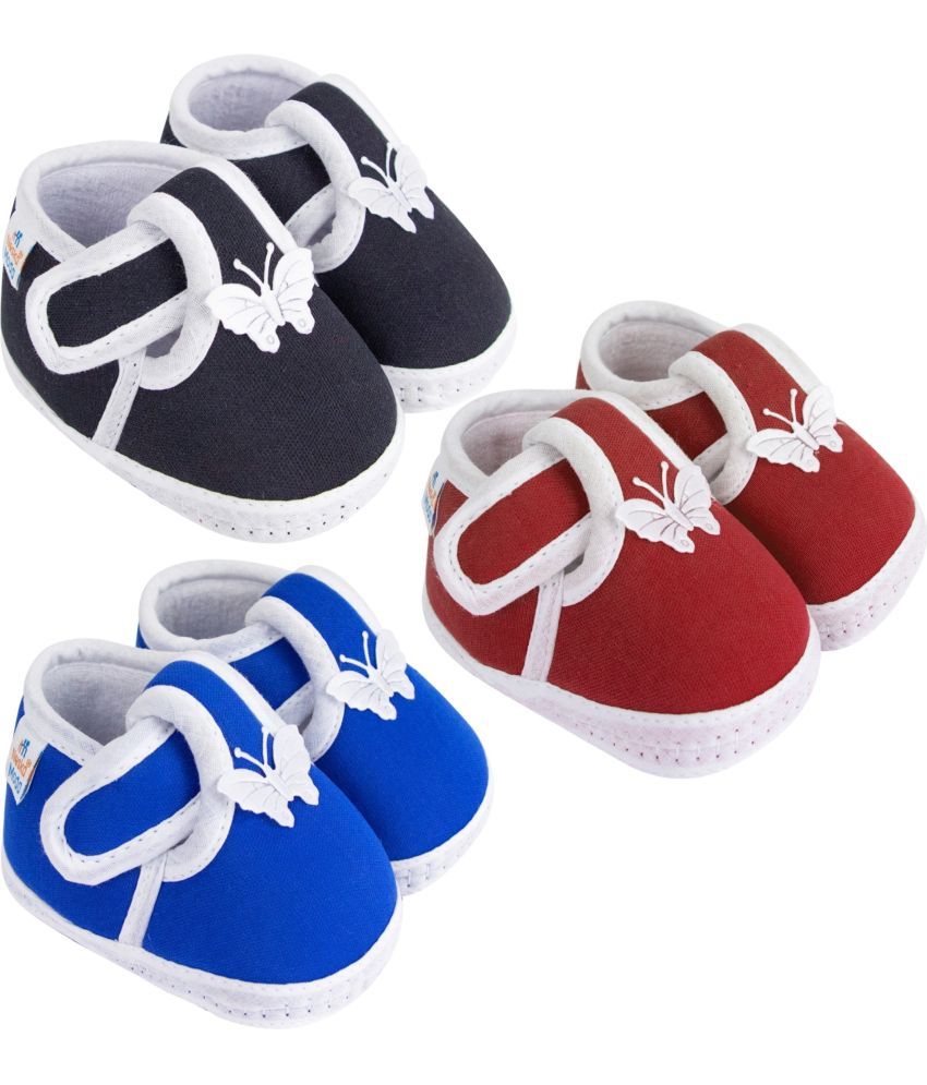     			Neska Moda - MultiColor  Booties For Baby Boy & Baby Girl 0-6 Months ( Pack of 3 )