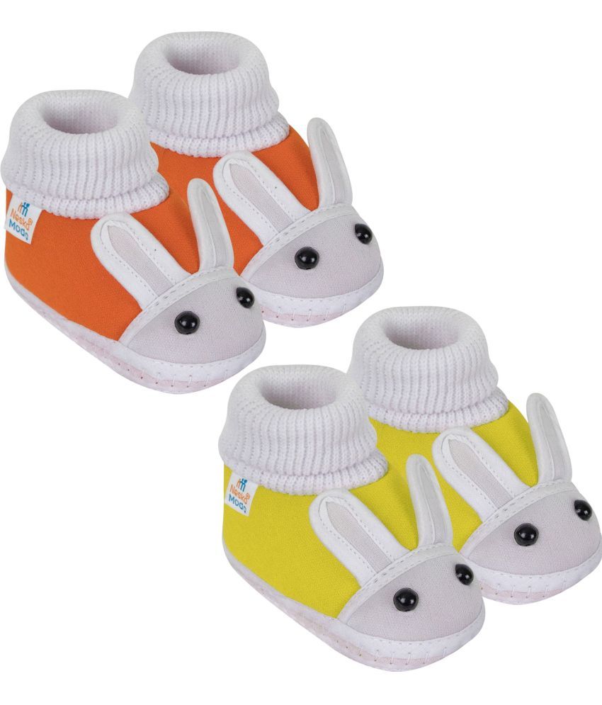     			Neska Moda - MultiColor  Booties For Baby Boy & Baby Girl 6-12 Months ( Pack of 2 )