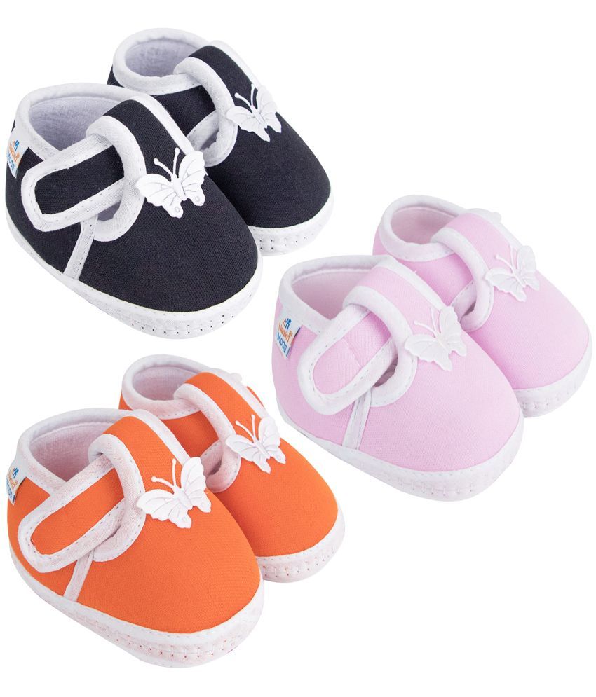     			Neska Moda - MultiColor  Booties For Baby Boy & Baby Girl 6-12 Months ( Pack of 3 )