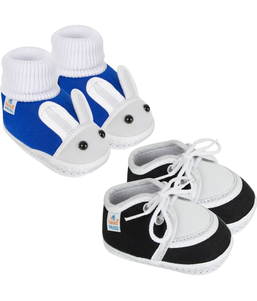     			Neska Moda - MultiColor  Booties For Baby Boy & Baby Girl 0-6 Months ( Pack of 2 )