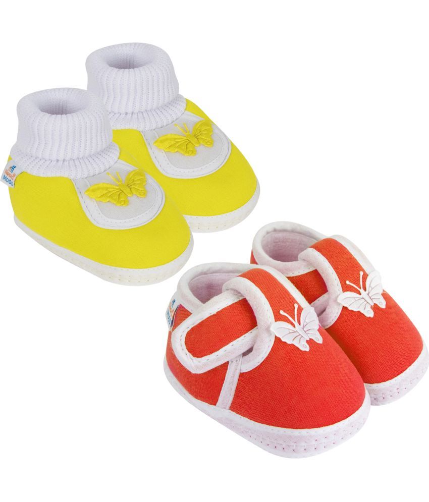     			Neska Moda - MultiColor  Booties For Baby Boy & Baby Girl 6-12 Months ( Pack of 2 )