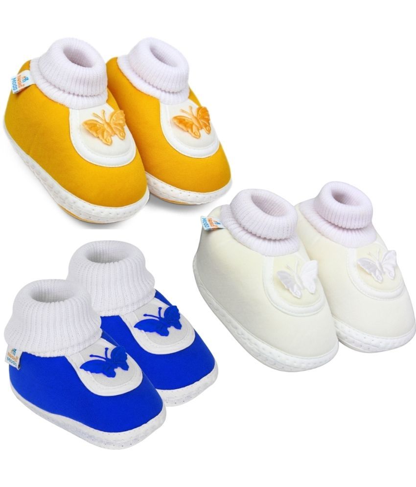     			Neska Moda - MultiColor  Booties For Baby Boy & Baby Girl 6-12 Months ( Pack of 3 )