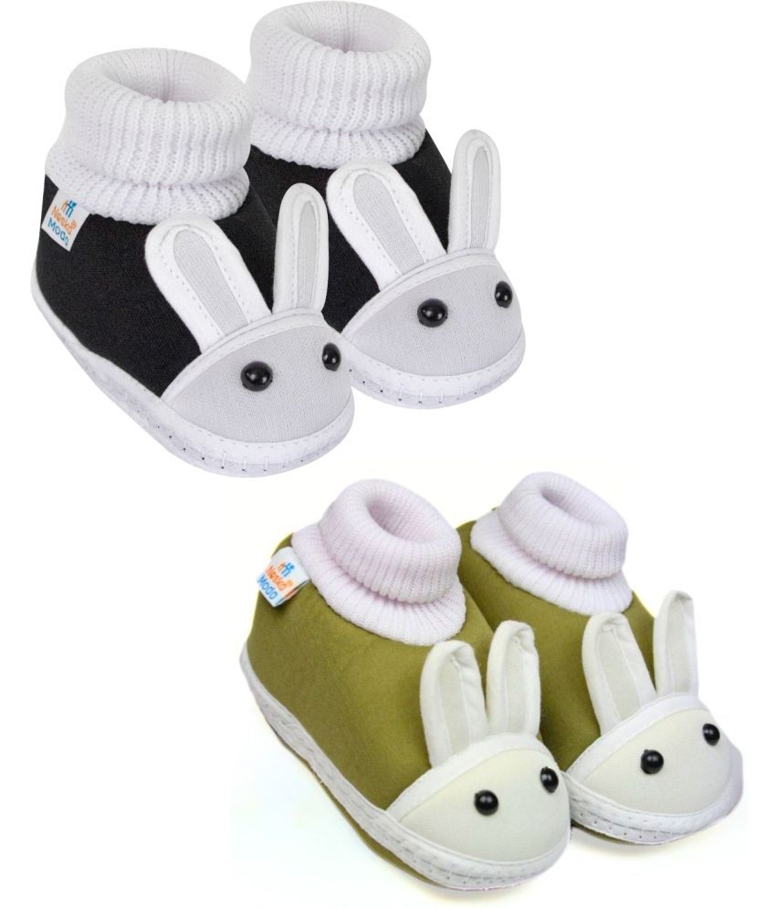     			Neska Moda - MultiColor  Booties For Baby Boy & Baby Girl 6-12 Months ( Pack of 2 )