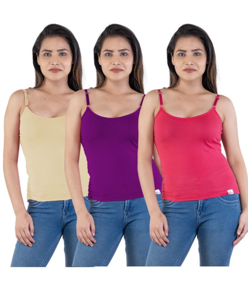     			Renox Pack of 3 Cotton Slip ( Pink )