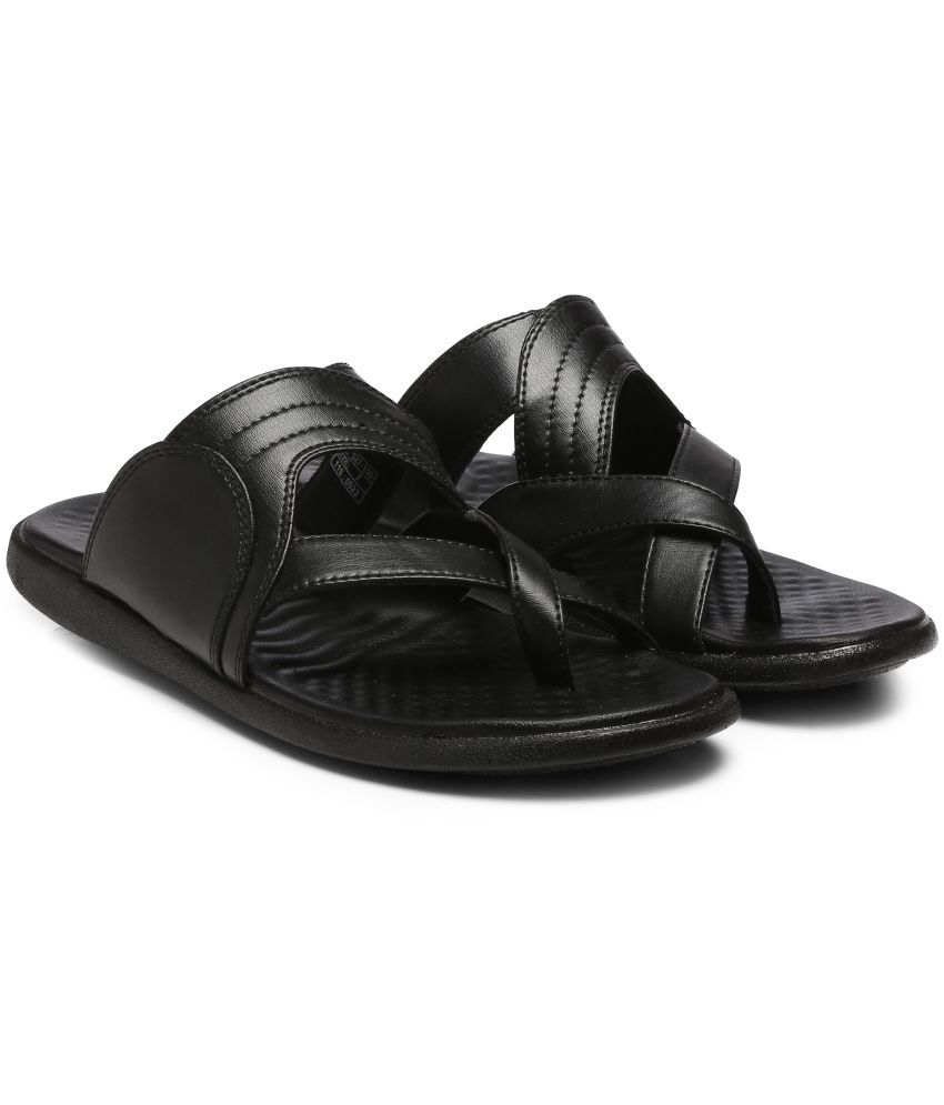     			Unisoft Black Men's Massage Flip Flop