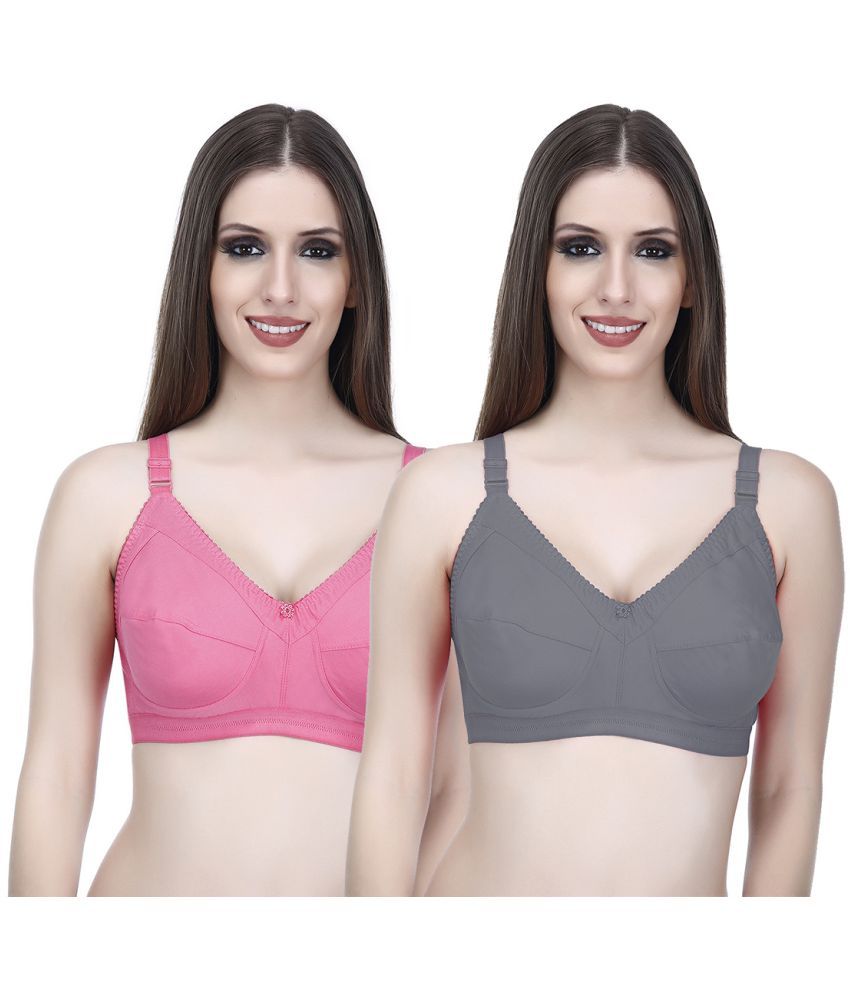     			Elina Pack of 2 Cotton Non Padded Minimizer Bra For Women ( Multicolor )