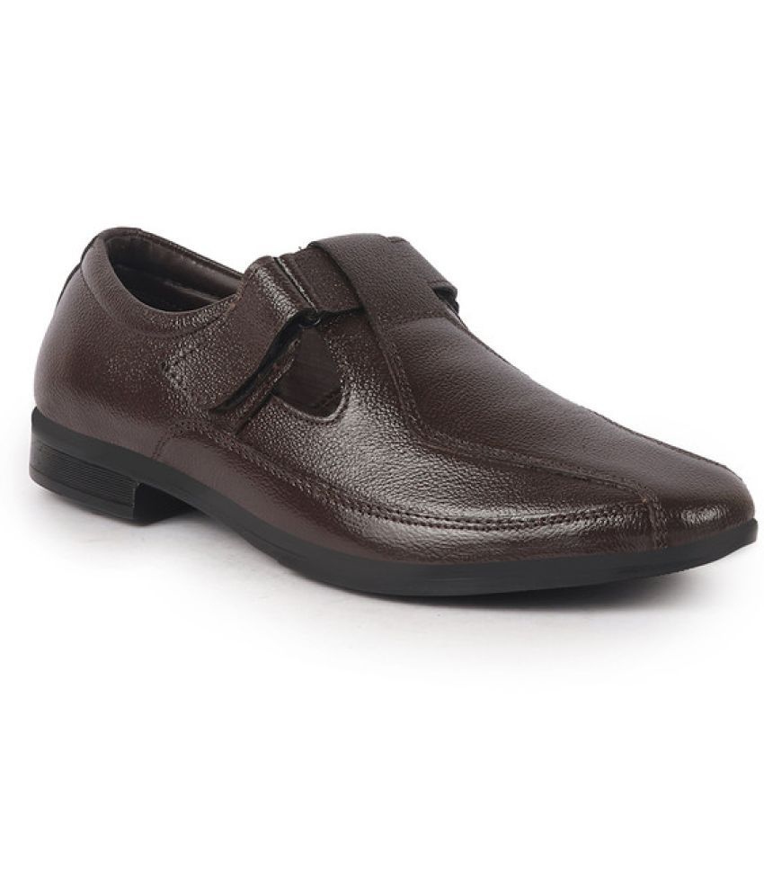     			Fausto Brown Men's Slip On Formal Shoes