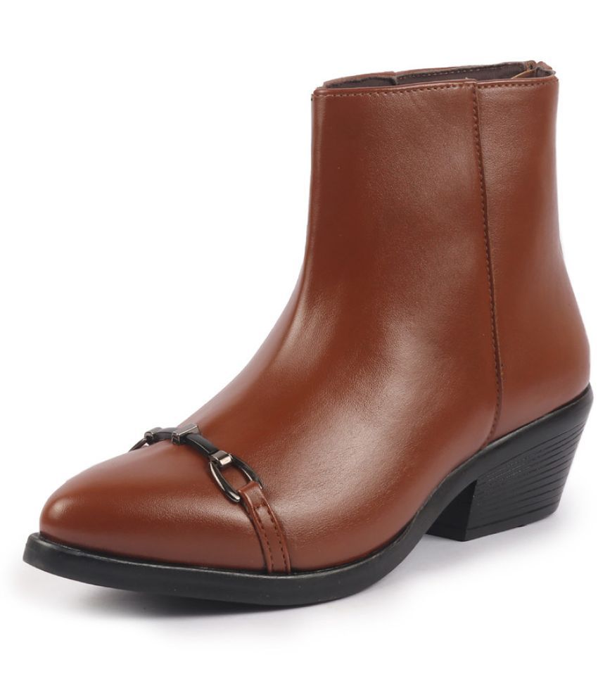     			Fausto Tan Women's Ankle Length Boots