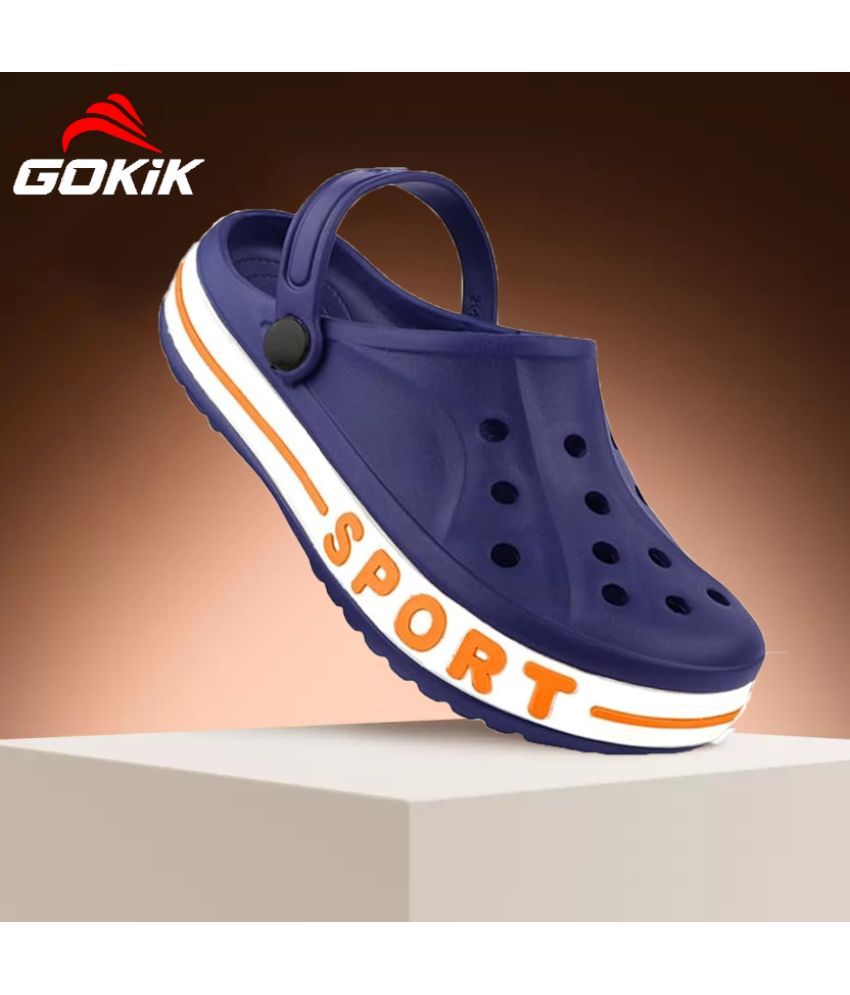     			Gokik - Navy Blue Men's Clogs