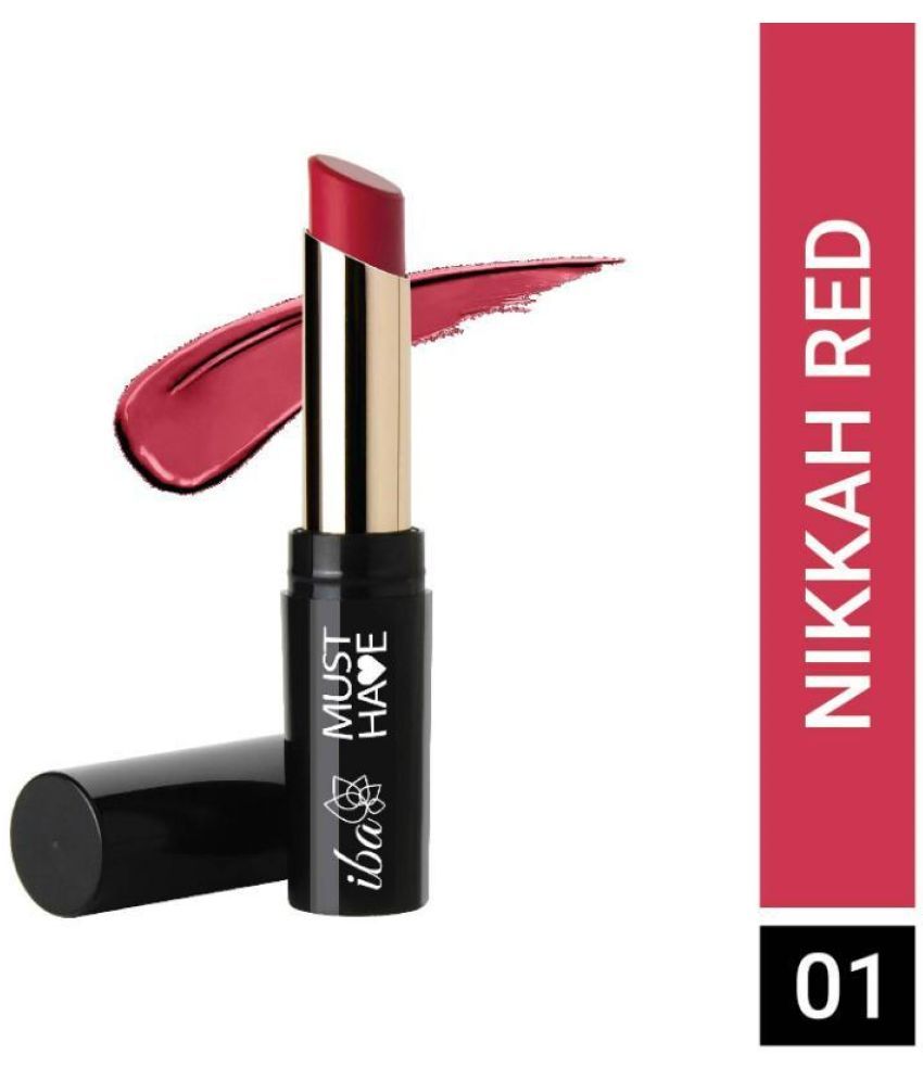     			Iba Must Have Transfer Proof Ultra Matte Lipstick, 01 Nikkah Red Waterproof, (Pack of 1)