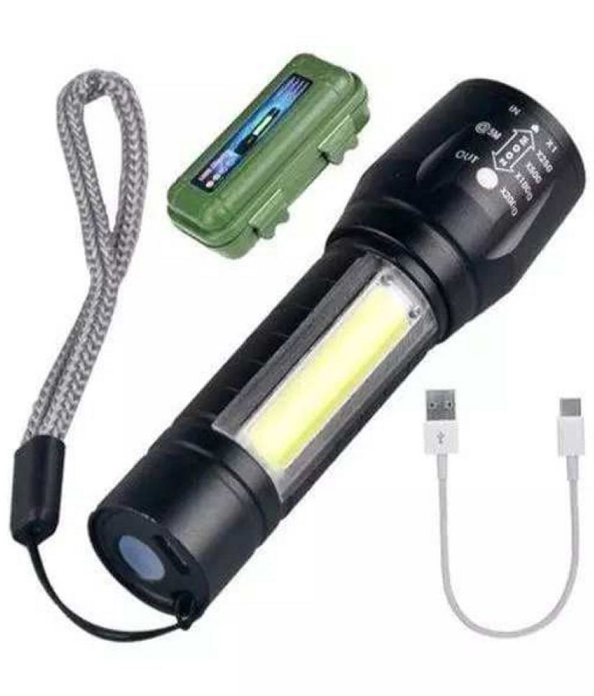     			VM SHOPPING MALL - 4W Rechargeable Flashlight Torch ( Pack of 1 )