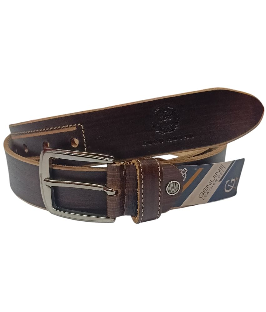     			COCO ROYAL - Dark Brown 100% Leather Men's Casual Belt ( Pack of 1 )