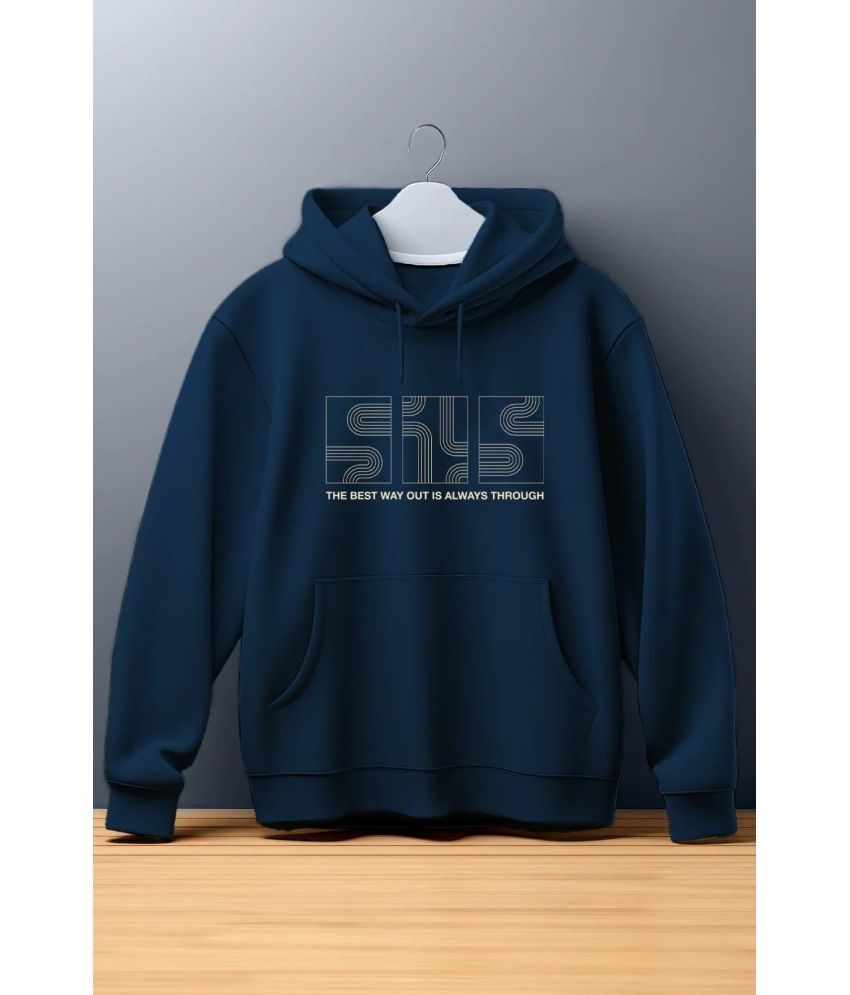     			Glito Fleece Hooded Men's Sweatshirt - Navy ( Pack of 1 )