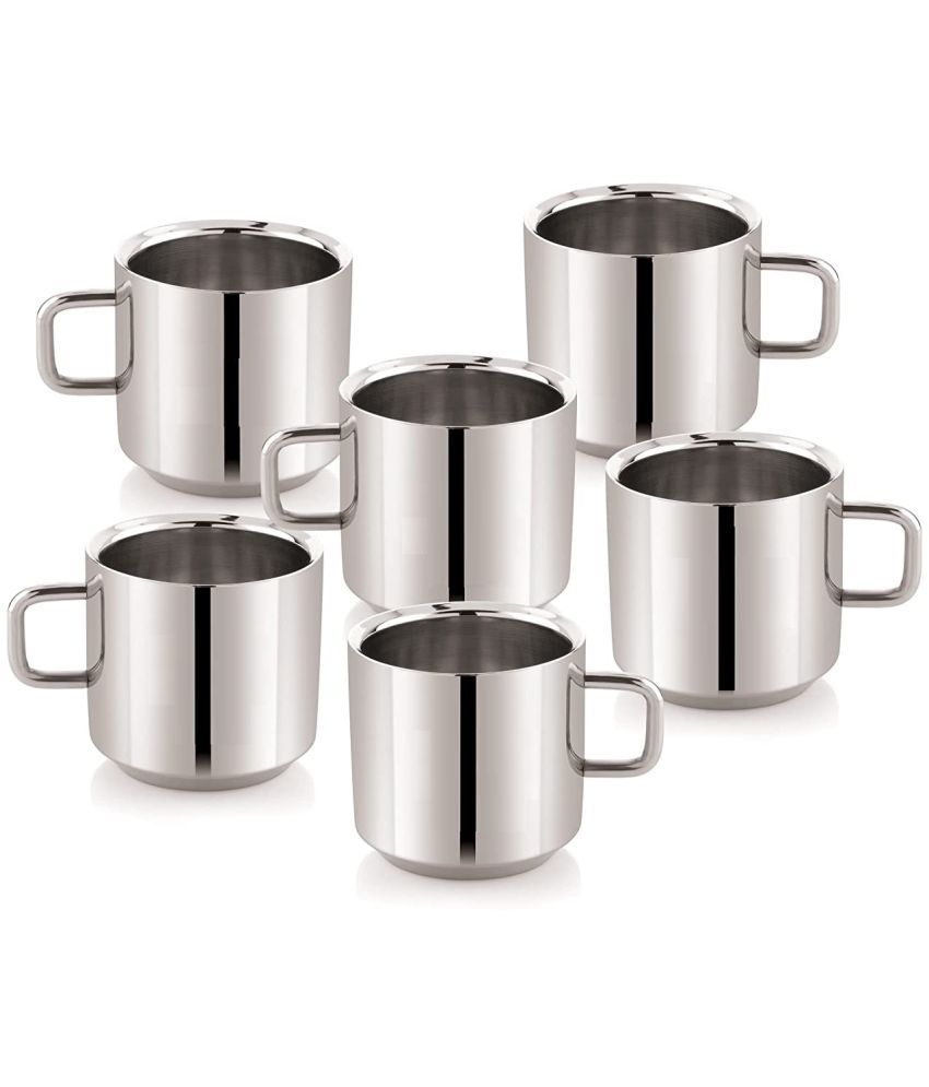     			REVV UP Tea Cup Set Plain Set Solid Stainless Steel Tea Cup 80 ml ( Pack of 1 )