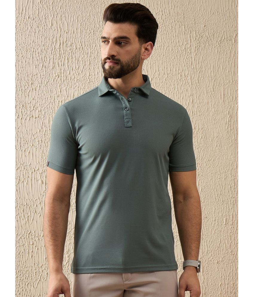     			Uth Republic Pack of 1 Cotton Blend Regular Fit Solid Half Sleeves Men's Polo T Shirt ( Olive Green )