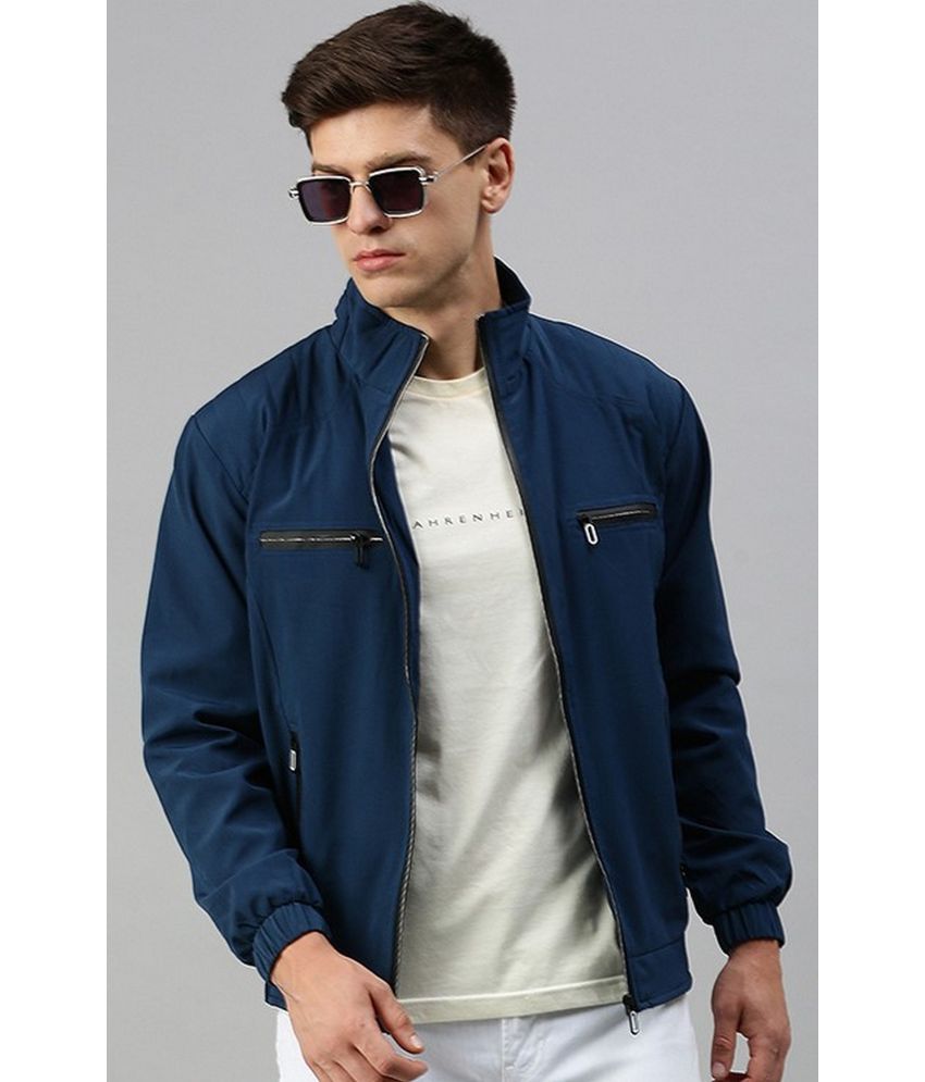     			VOXATI Polyester Men's Windcheater Jacket - Blue ( Pack of 1 )