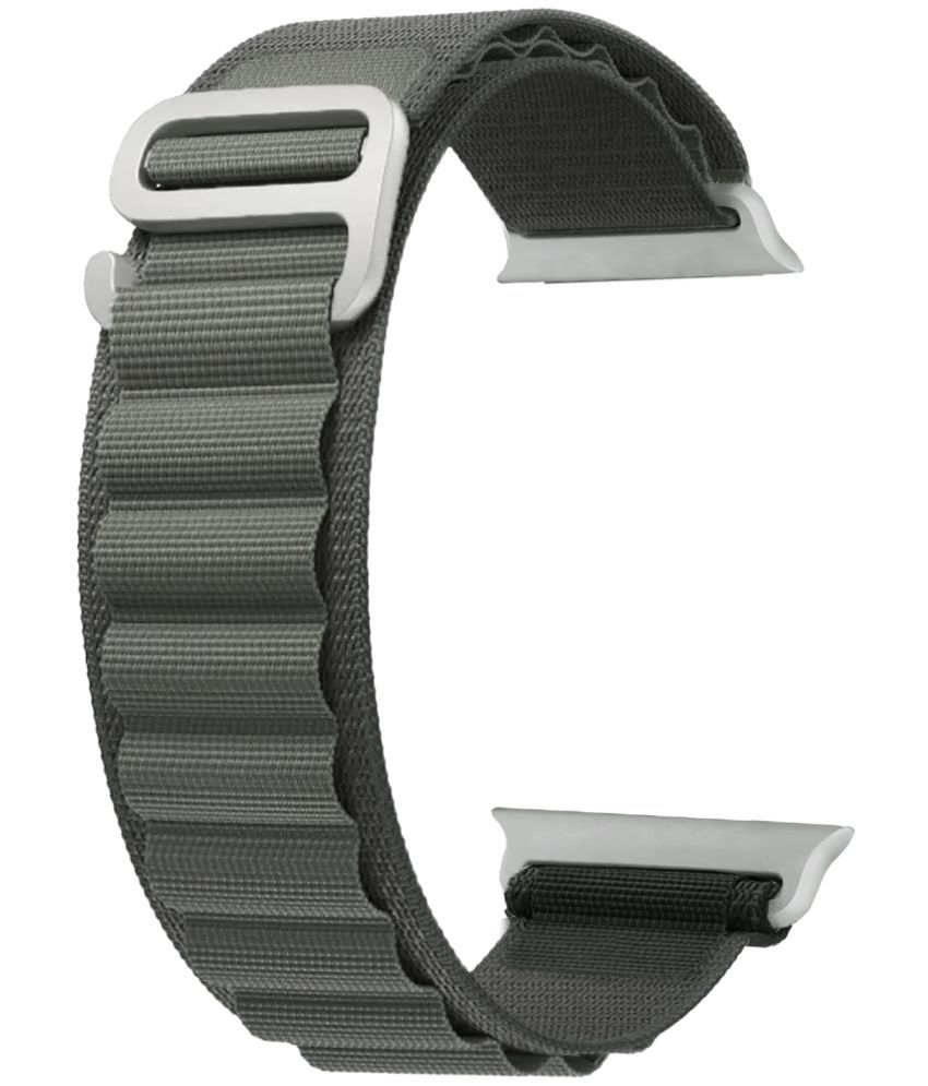     			ACM Watch Strap Slide Nylon compatible with Crossbeats Ignite S2 Smartwatch Sports Hook Band Grey