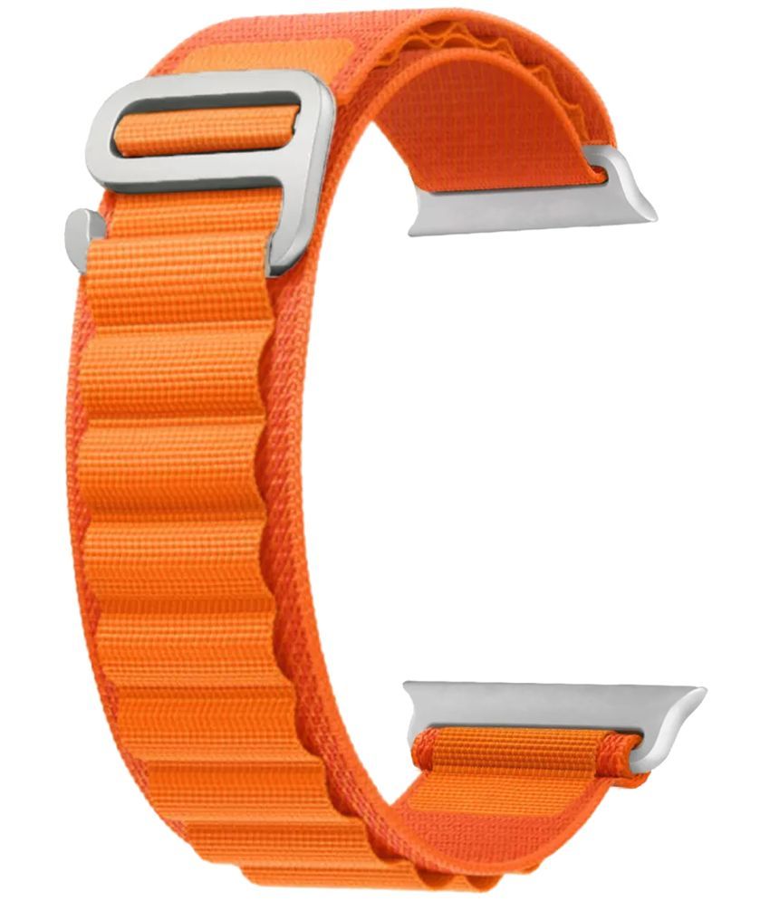     			ACM Watch Strap Slide Nylon compatible with Pebble Rise Pro Smartwatch Sports Hook Band Orange