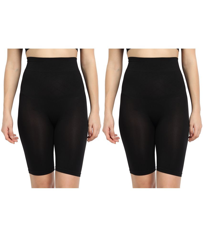     			Flenzy Pack of 2 Cotton Women's Thigh Compressor ( Black )