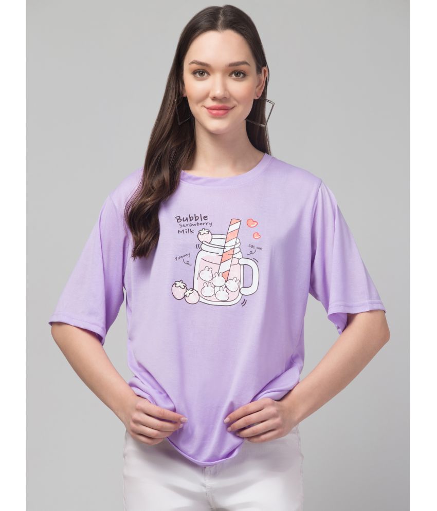     			Kulfi Pack of 1 Cotton Blend Women's T-Shirt ( Purple )