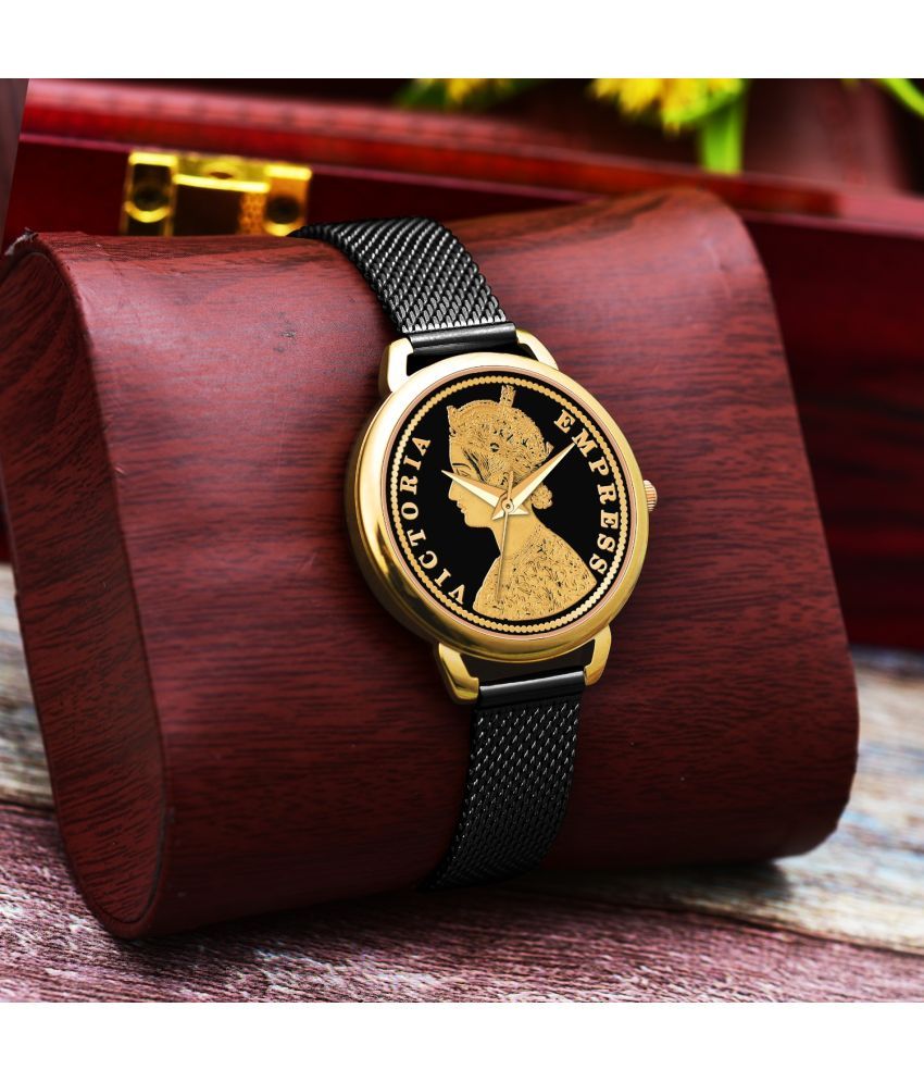     			MARKRIN Black Brass Analog Womens Watch