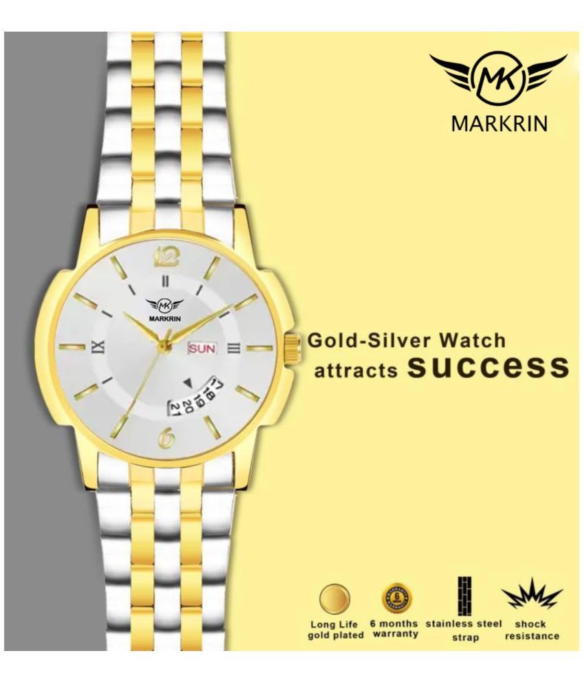     			MARKRIN Gold Stainless Steel Analog Men's Watch