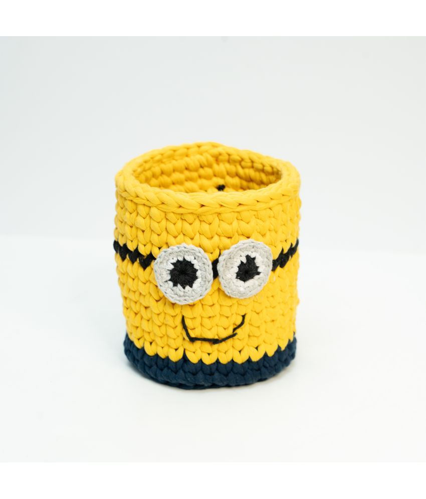     			Minion Pen Holder For Multi Purpose Use and Office Stationery Items, Storages Items Pen Holder, Size - 5.5 x 5.5 inch, Color - Yellow