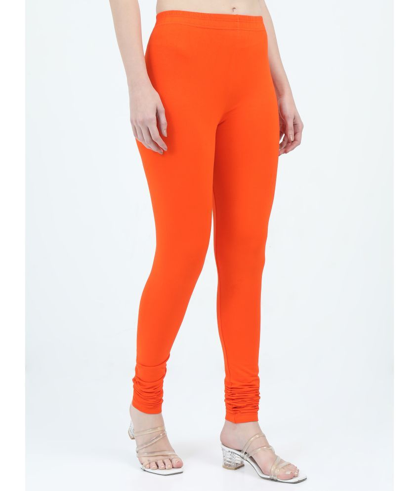     			RUNSTARS Pack of 1 Lycra Women's Leggings ( Orange )